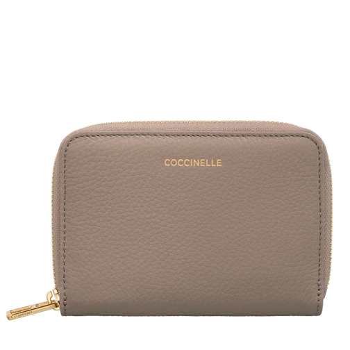 Coccinelle Coccinellemagie Warm Taupe Portemonnaie mit Zip-Around-Reißverschluss