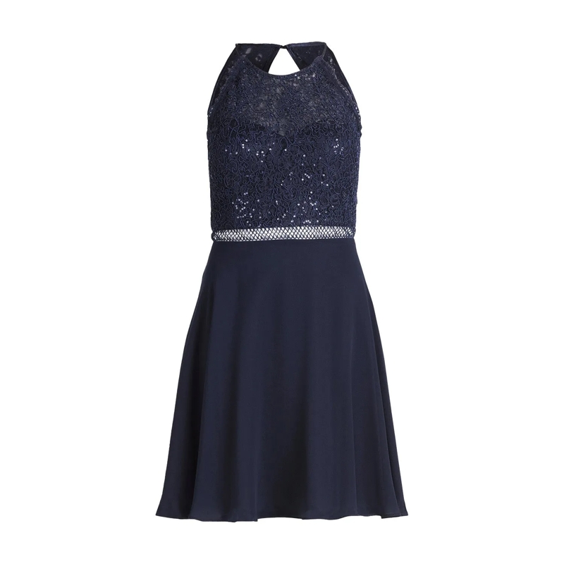 Vera Mont  Cocktailkleid mit Pailletten Dunkelblau