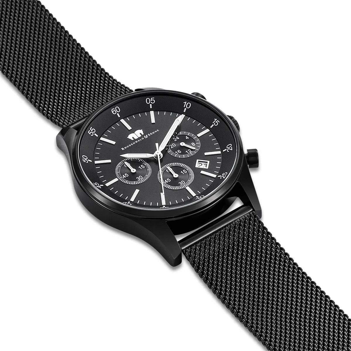 Thumbnail - Rhodenwald & Söhne Uhren - Herren Armbanduhr Goodwill Edelstahl - Gr. unisize - in Schwarz - für Damen