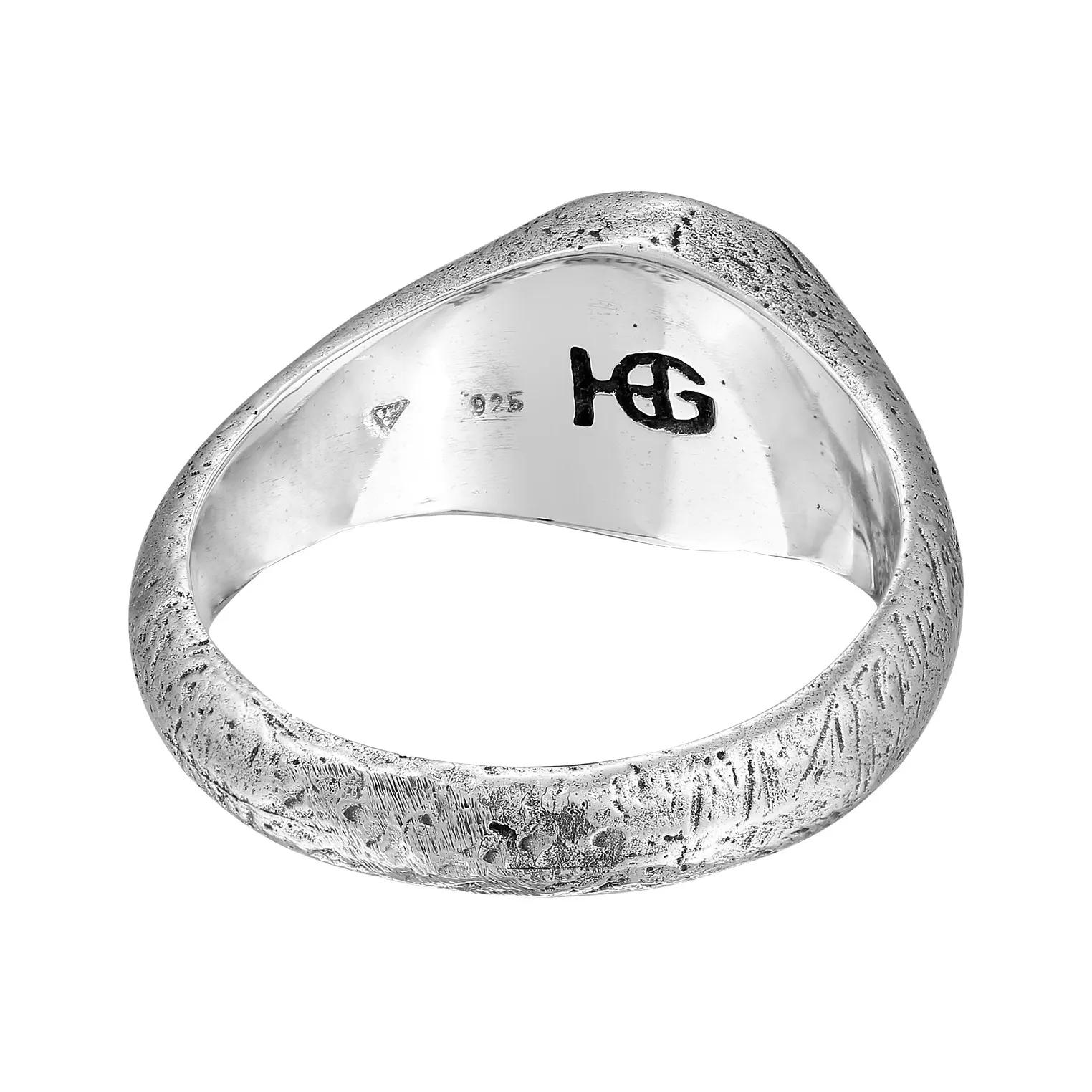 Thumbnail - Haze & Glory Ringe - Ring Siegelring Fair Winds 925 Silber - Gr. 62 MM - in Schwarz - für Damen