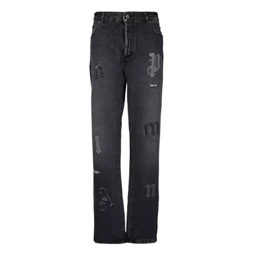 Palm Angels All-Over Applications Black Jeans Black Jeans