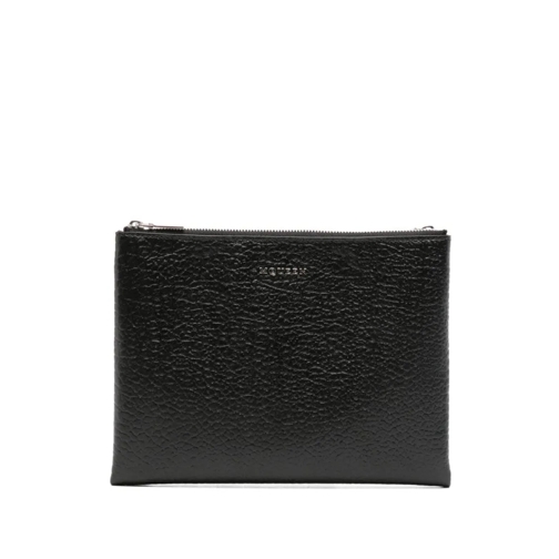 Alexander McQueen Black Logo-Plaque Envelope Bag Black Pochette