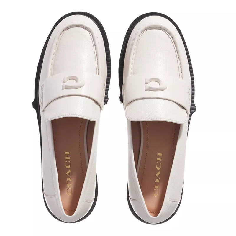 Coach Loafer Leah Leather Loafer Chalk(Image 5)