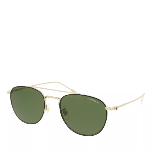 Montblanc MB0211S-004 53 Metal Gold-Green Sunglasses