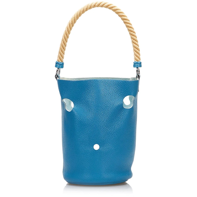Hermès Draagtas Clemence Mangeoire Bucket PM blau