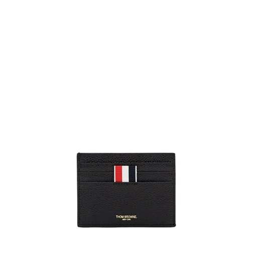 Thom Browne Single Card Holder Black Porta carte di credito