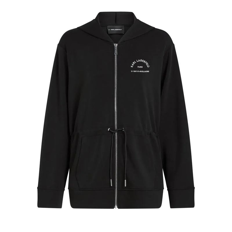 Karl Lagerfeld  Rue St-Guillaume Kapuzenpullover mit Reißverschlus schwarz
