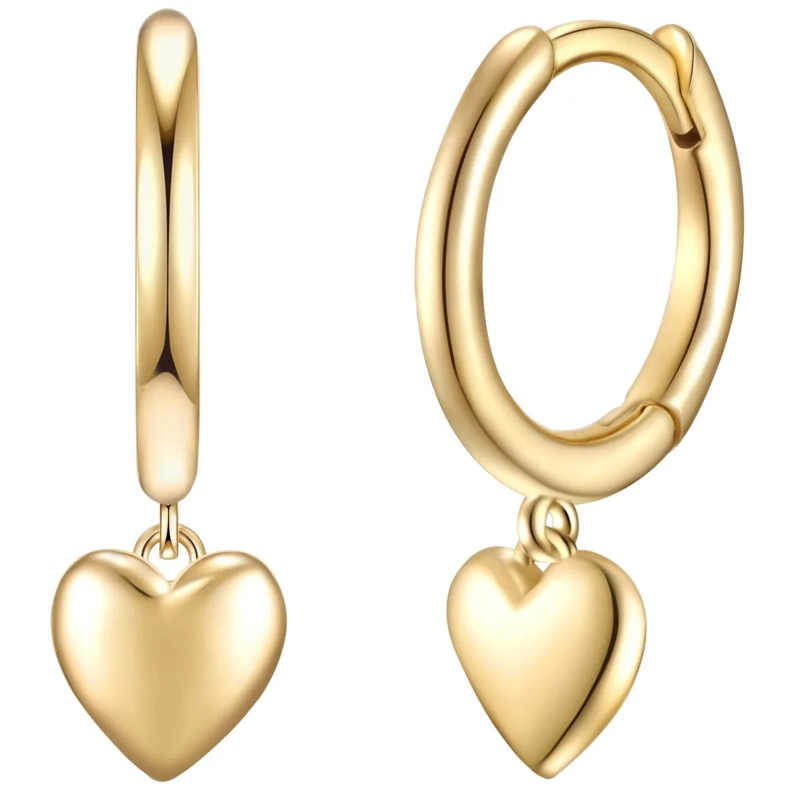 Glanzstücke München Ohrhänger Sterling Silber Creolen Herz gold