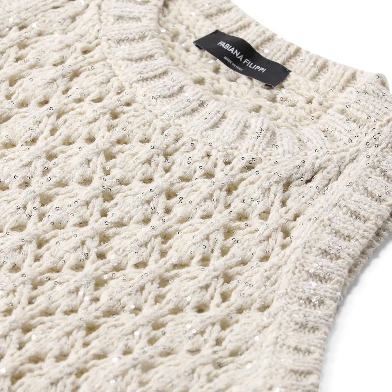 Fabiana Filippi Top Top aus Baumwollmix weiß(Image 4)