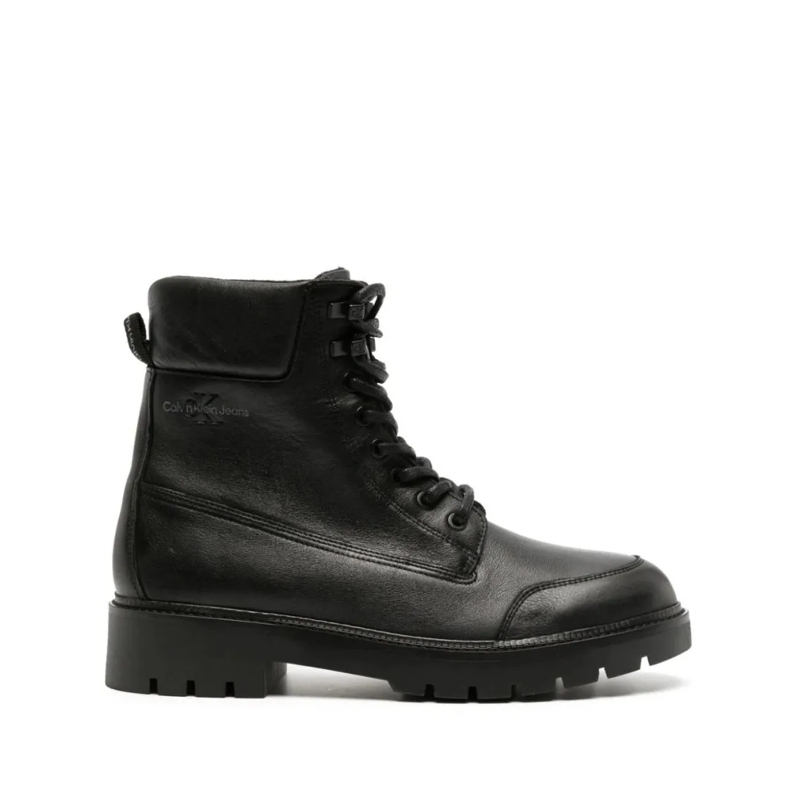 Calvin Klein Jeans Bottes Combat Laceup Booties Black