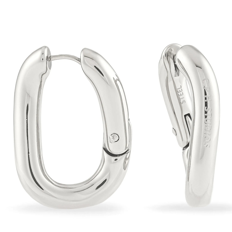 Copenhagen Ohrstecker Edelstahl Creole - Organics silber