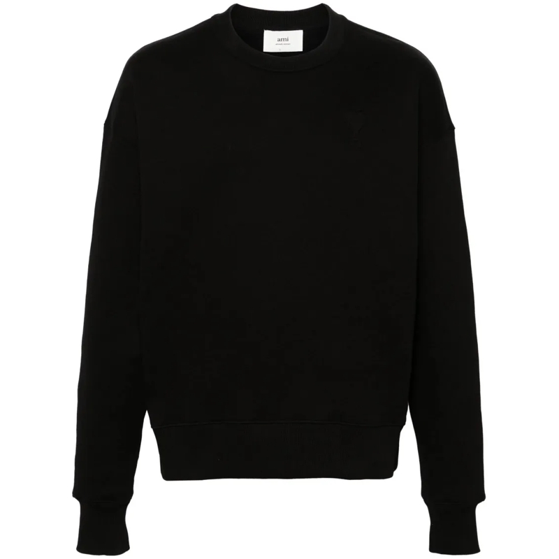 AMI Paris  Relaxed-Fit Black Sweatshirt Black