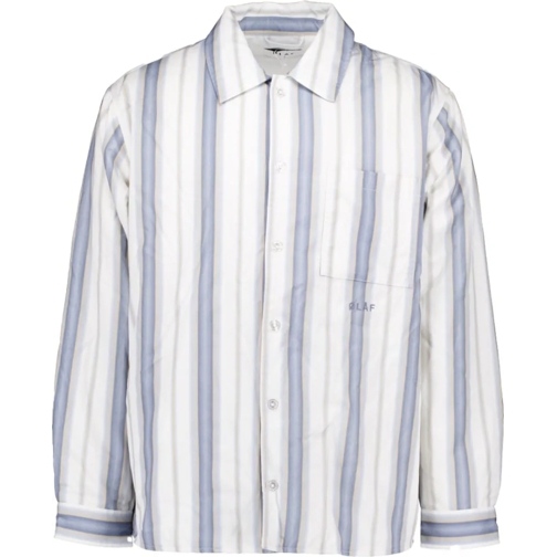 ØLÅF Weste �l�f Padded Stripe Overshirts Wit M160509 weiß