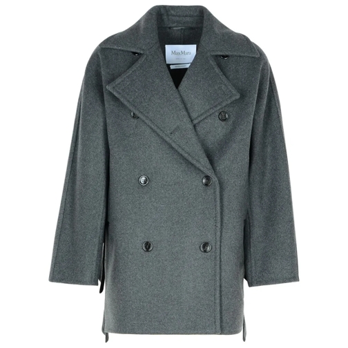 Max Mara  Asturie1234' Grey Cashmere Blend Coat Grey