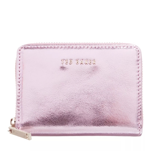 Ted Baker Lilleee Small Zip Around Metallic Purse Pink Portemonnaie mit Zip-Around-Reißverschluss
