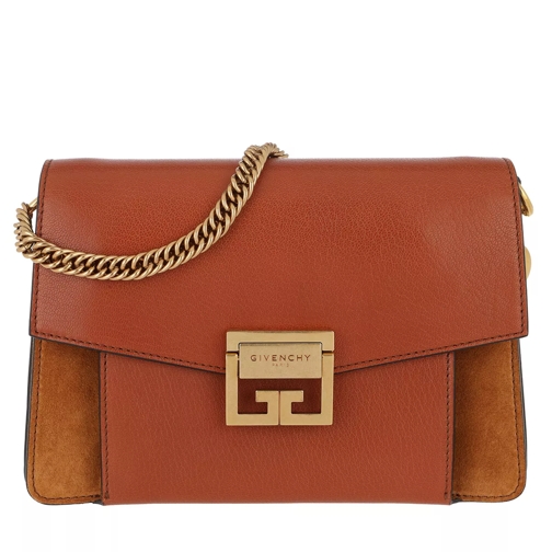 Givenchy Small GV3 Bag Leather And Suede Chestnut Crossbody Bag
