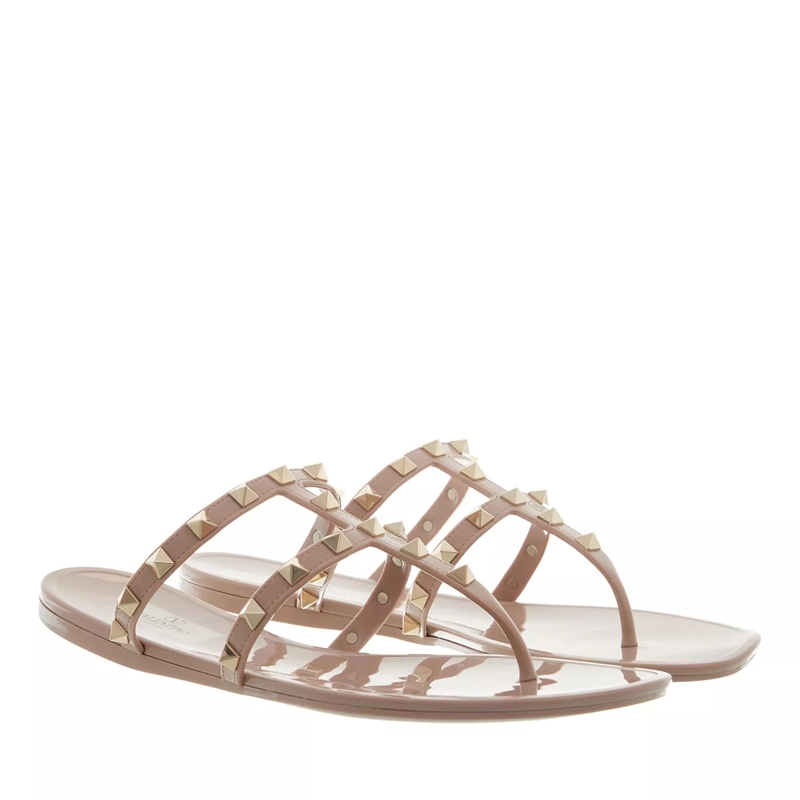 Valentino Garavani Slides Thong Summer Rockstud Poudre