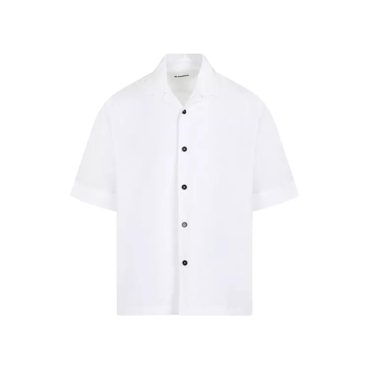 Jil Sander - White Short Sleeves Cotton Shirt - Größe 50 - white