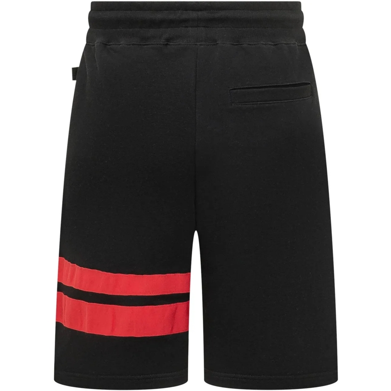 Gcds Shorts Bermuda in Felpa con Bande a Contrasto schwarz(Image 2)