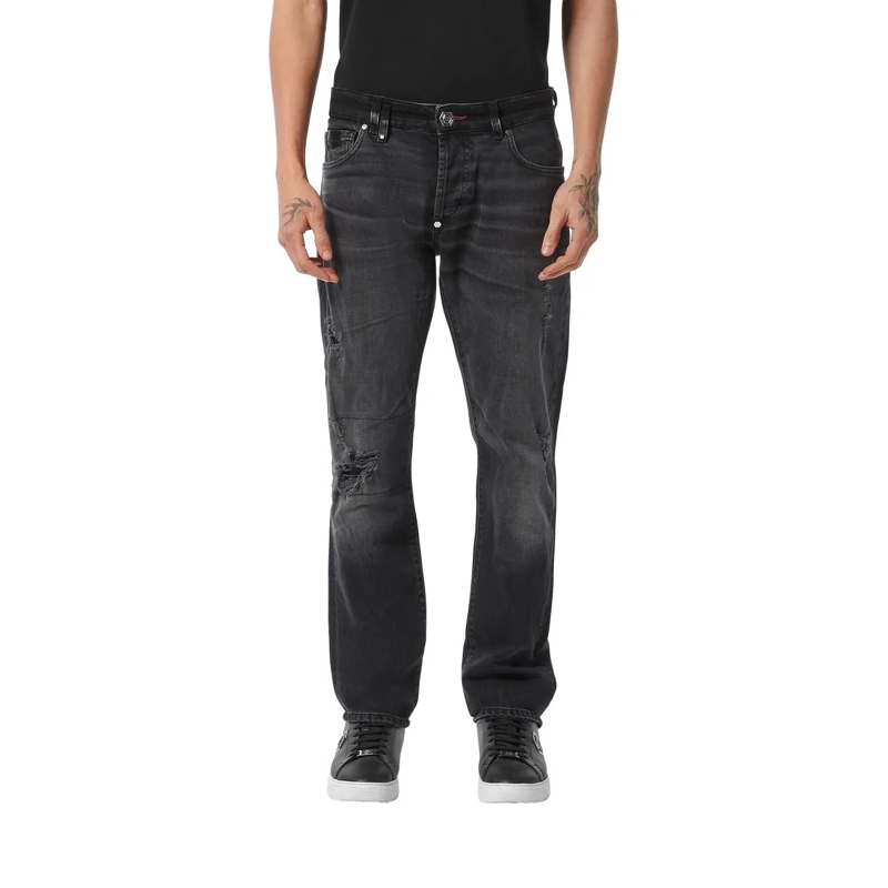 Philipp Plein Jeans mit geradem Bein Vergessen Sie die Routine und wählen Sie etwas gan dunkel-grau(Image 2)