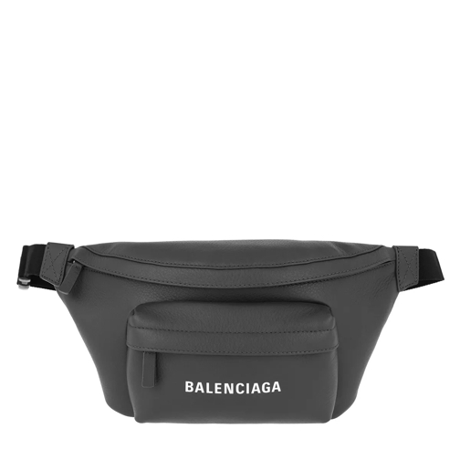 Balenciaga Everyday Logo Belt Pack Leather Black Crossbody Bag