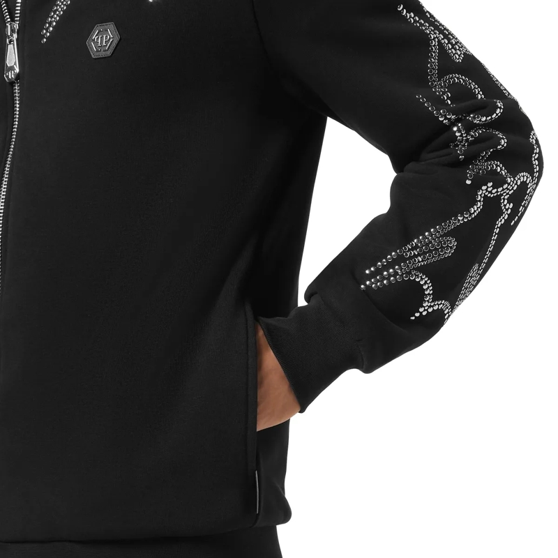 Philipp Plein Daunenjacke Jogging Jacket Stud-Embellished schwarz(Image 5)