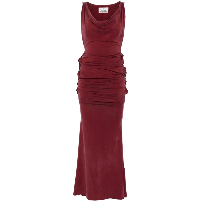 Vivienne Westwood Midikleid Liz Jersey Dress Brick rot