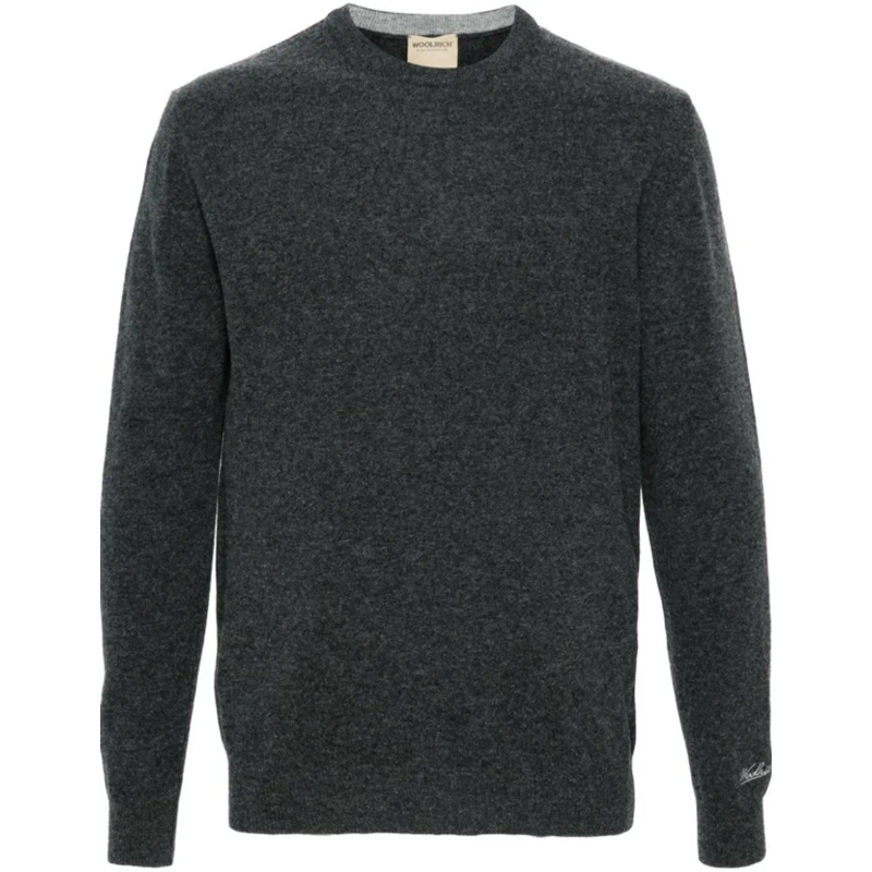 Woolrich  Heren Lambswool Crewneck Grijs grau