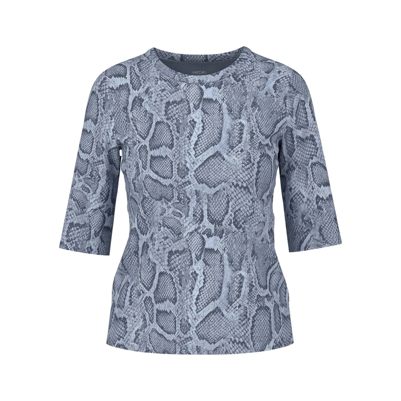Marc Cain T-shirt Shirt mit 3/4-Ärmeln blau