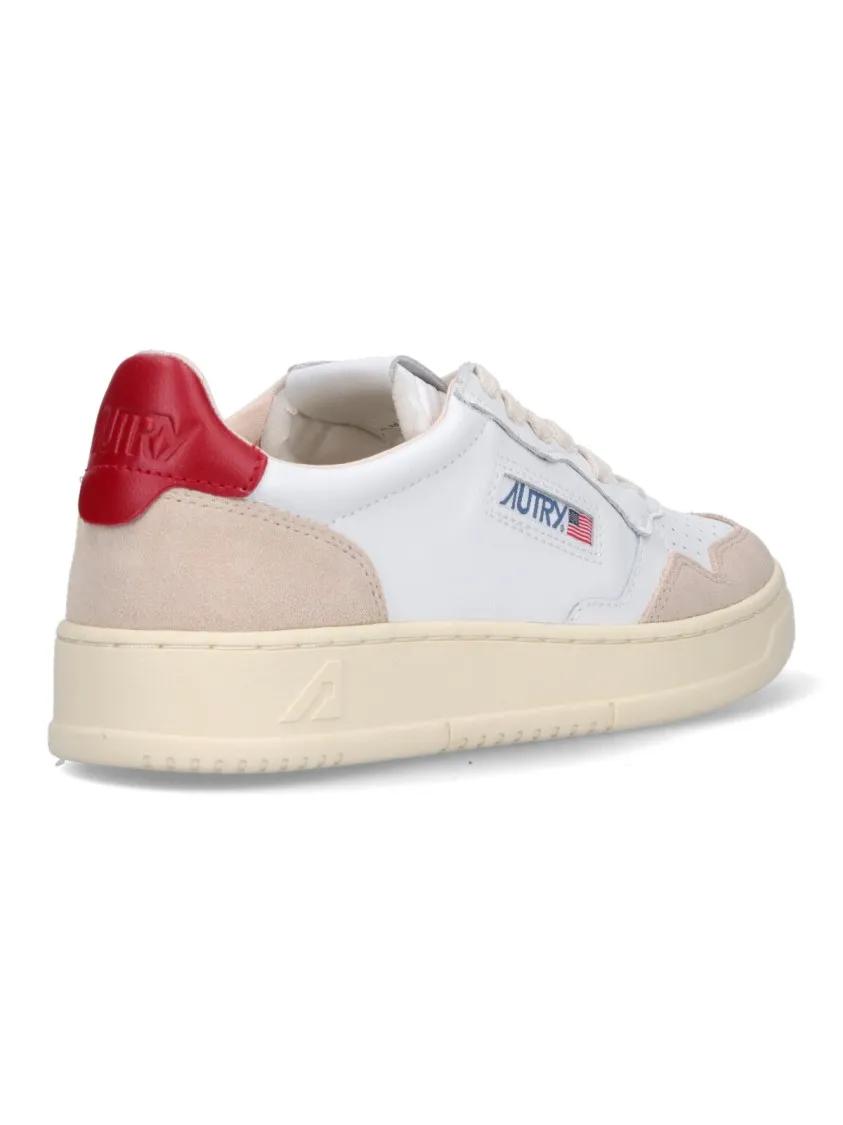 Thumbnail - Autry Low-Top Sneaker - "Medalist" Low-Top Sneakers White - Gr. 39 (EU) - in Rot - für Damen