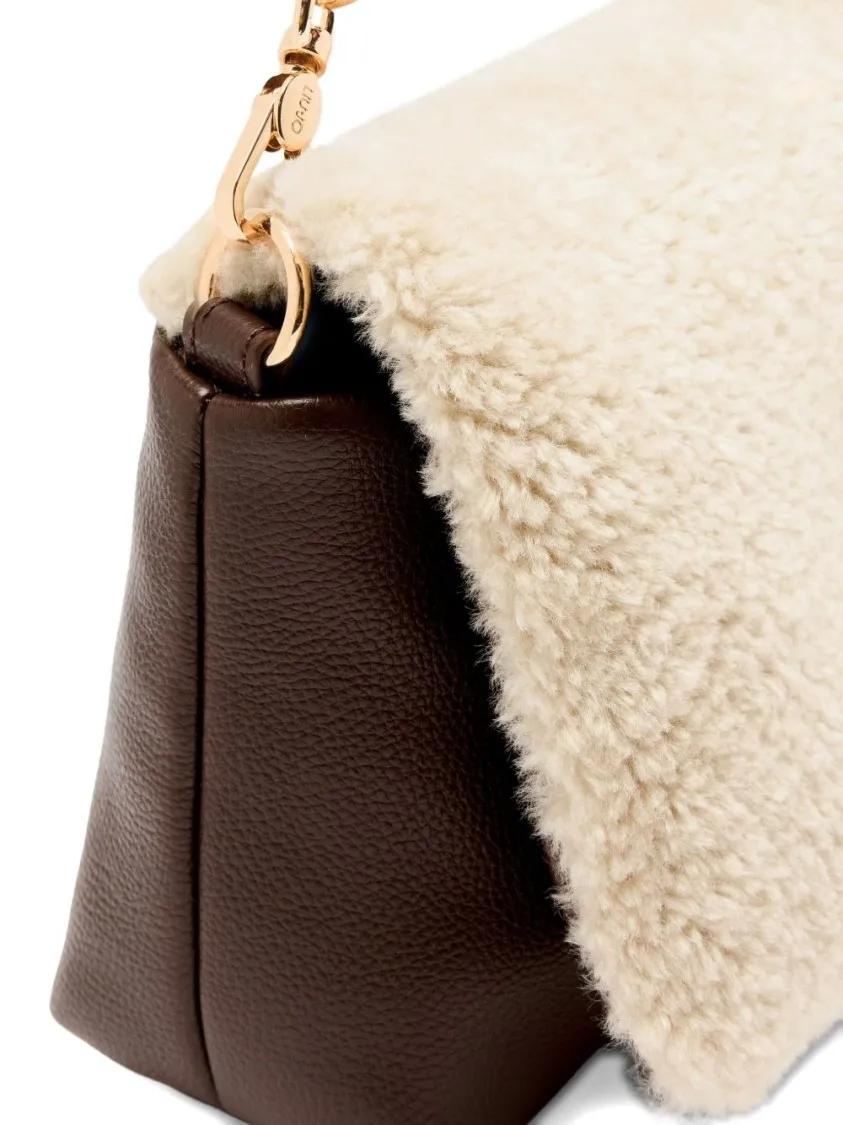 Thumbnail - LIU JO Crossbody Bags - Textured Handbag With Gold Chain Accents - Gr. unisize - in Beige - für Damen