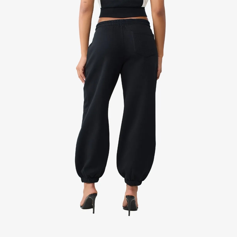 True Religion Jogginghose - Jogginghose- Mittelhoher Bund- Kontrasteinsätz schwarz(Image 2)