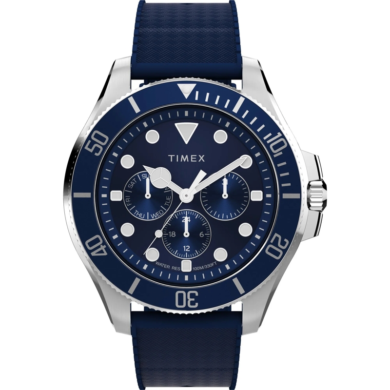 Timex Quarzuhr Quarz-Analoguhr Harborside Coast Multifunction blau