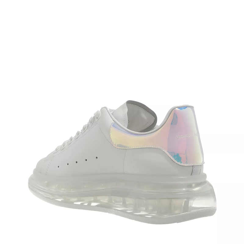 Alexander McQueen Low-Top-Sneaker Oversized Clear Sole Sneakers Leather White/Multi(Image 4)