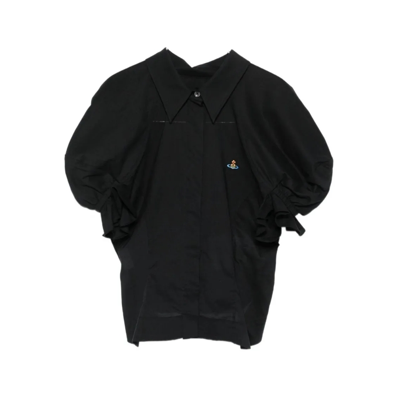 Vivienne Westwood Blouse Puff Sleeve Black Top Black