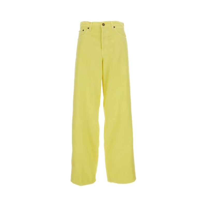 Haikure Jeans Bethany Twill 45 Trousers Yellow