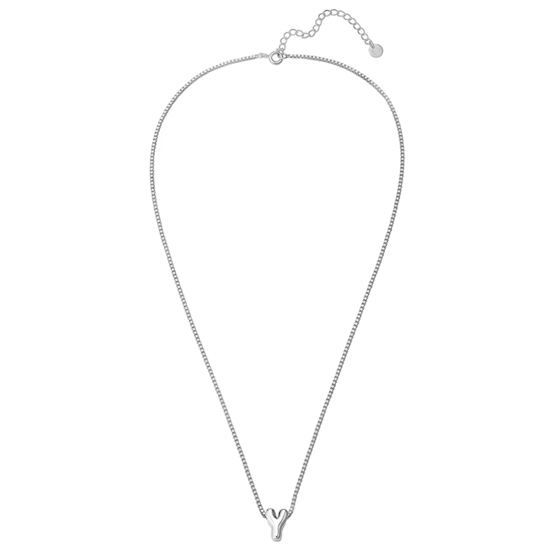 Glanzstücke München Mittellange Halskette Sterling Silber Halskette Buchstabe Y silber(Image 2)