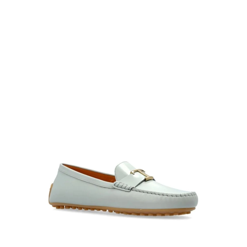 Tod's Ballerinas Moccasin-Style Flat Shoes With Flexible Rubber Sol Green (Image 6)