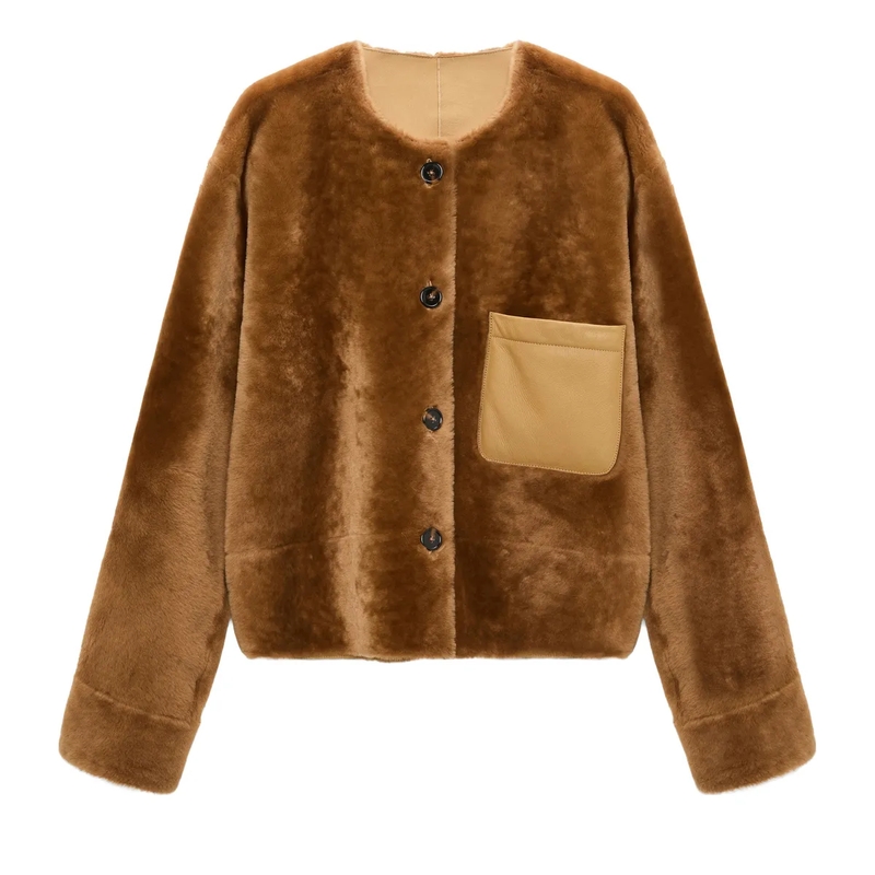 Dorothee Schumacher jas SOFT TOUCH I jacket cinnamon tweed