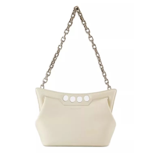 Alexander McQueen The Small Peak Hobo Bag - Leather - Soft Ivory Neutrals Schultertasche