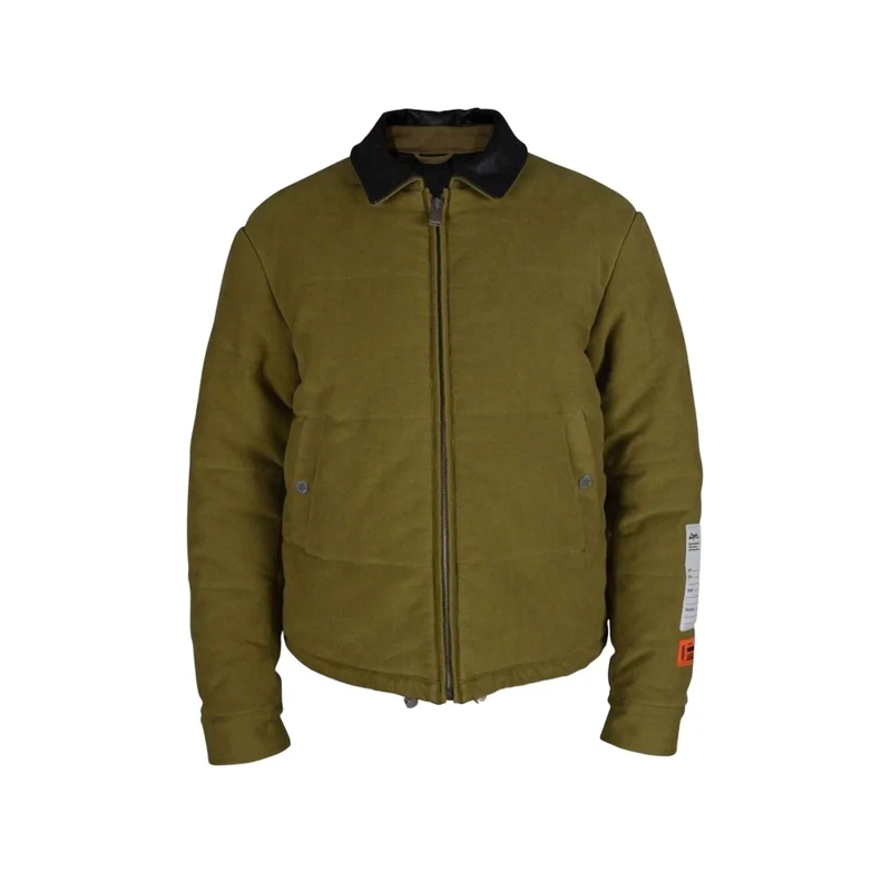 Heron Preston Doudoune Short Quilted Down Jacket Green