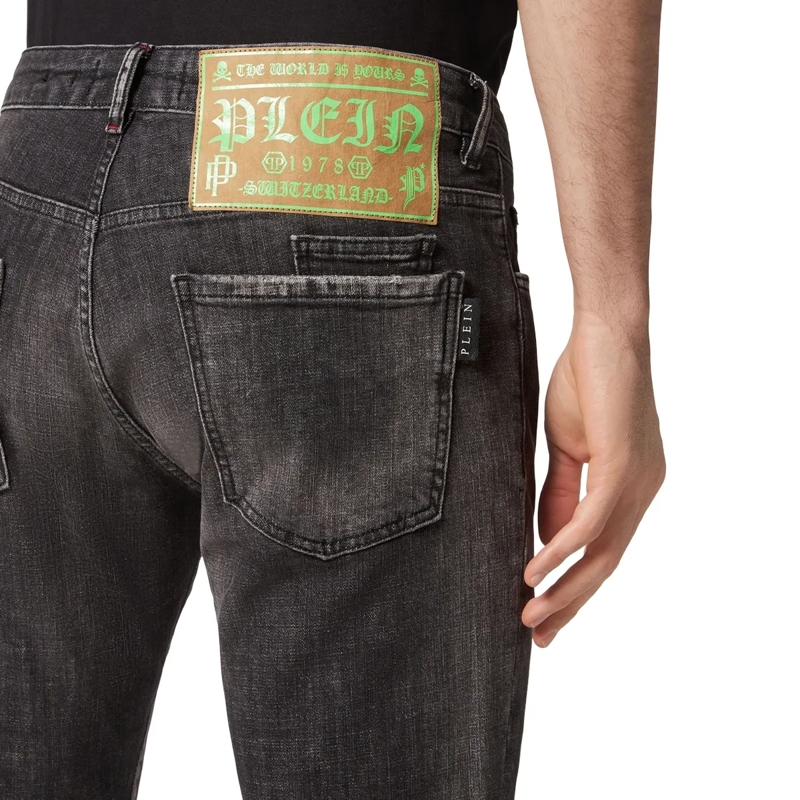 Philipp Plein Jeans mit geradem Bein Jeans Regular Fit Skull&Bones grau(Image 2)