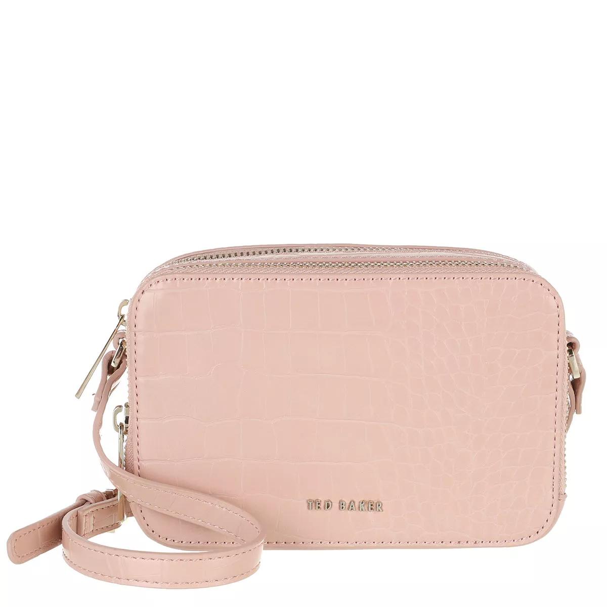 Ted Baker Stina double zip mini camera bag in rose gold