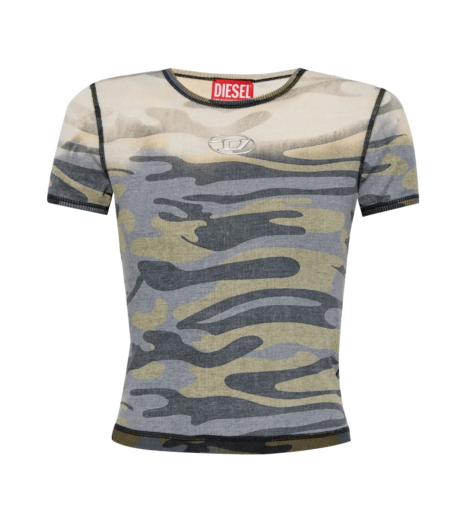 Diesel - T-Shirt mit Camouflagemuster - Größe M - multi