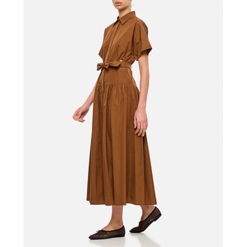 Max Mara Robes midi Agoraio Popeline Dress Brown (Image 2)