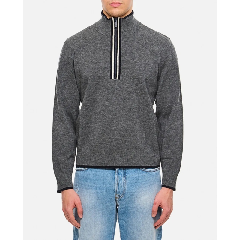 Thom Browne Pullover Half Zip Pullover Grey (Image 5)