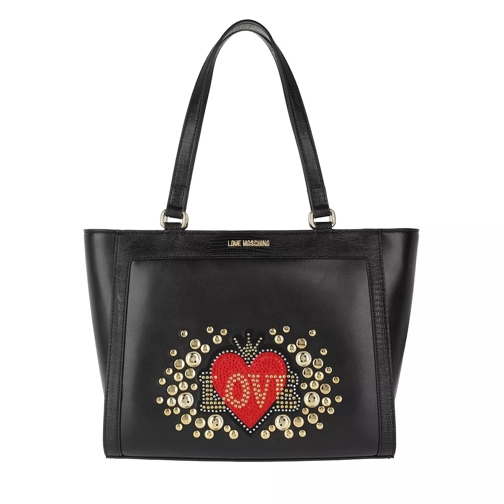 Love Moschino Love Tote Bag Leather Black Fourre-tout