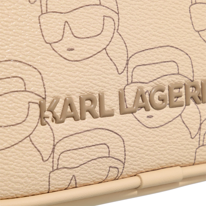 Karl Lagerfeld Crossbody Bag Ikon Mono Cc Camera Bag Nft Aop Trench Beige(Image 4)