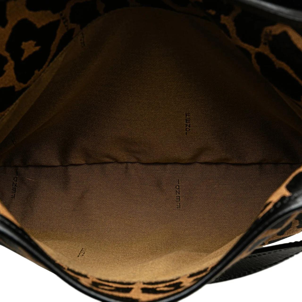 Thumbnail - Fendi Crossbody Bags - Leopard Print Chef Canvas Handbag - Gr. unisize - in Braun - für Damen