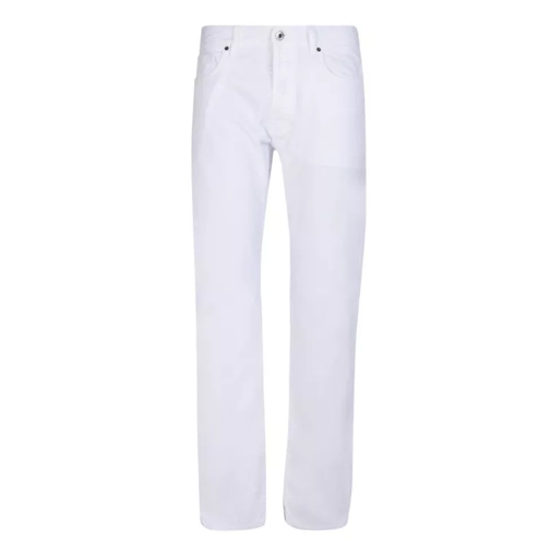 14 Bros White Straight-Leg Jeans White Jeans à jambe droite